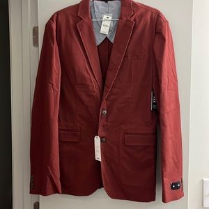 Express men blazer, size 38R slim, color rust. Brand new with tags.